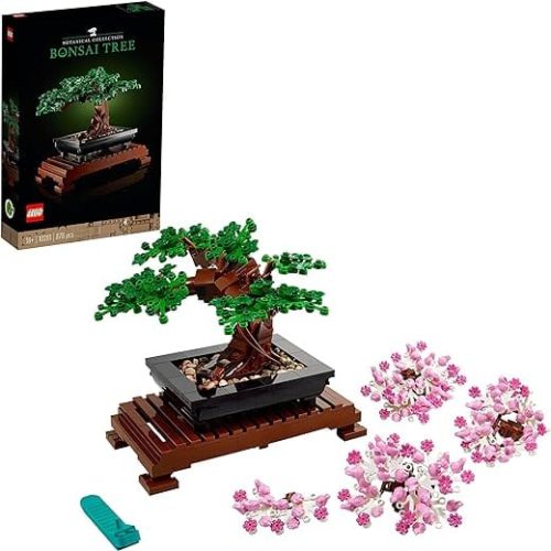 LEGO 10281 Icons Bonsai Tree Set for Adults, Plants Home Décor Set with Flowers, DIY Projects, Relaxing, Creative Christmas Activity, Gift Idea for Women, Men, Her & Him,…