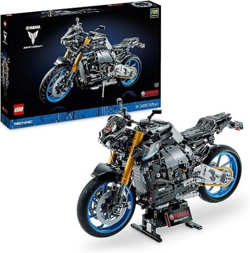 LEGO 42159 Technic Yamaha MT-10 SP Motorbike Model Building Kit for Adults, Authentic Motorcycle Replica with 4-Cylinder Engine, Functional Steering and AR App, Vehicle Gift for…