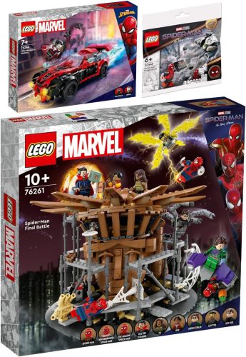 Lego Set of 3: 76261 Spider-Mans Big Showdown, 76244 Miles Morales vs. Morbius & 30443 Spider-Mans Bridge Duel